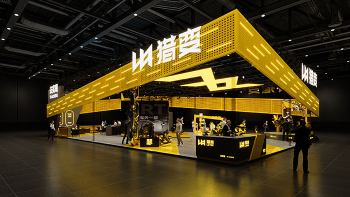 400㎡摩托車展台設計提案